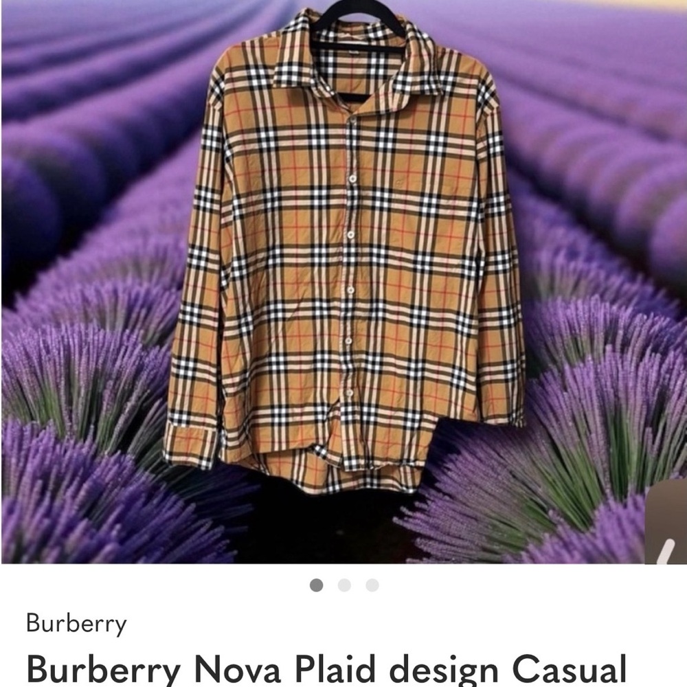 Burberry Beige and Black Checkered Top
